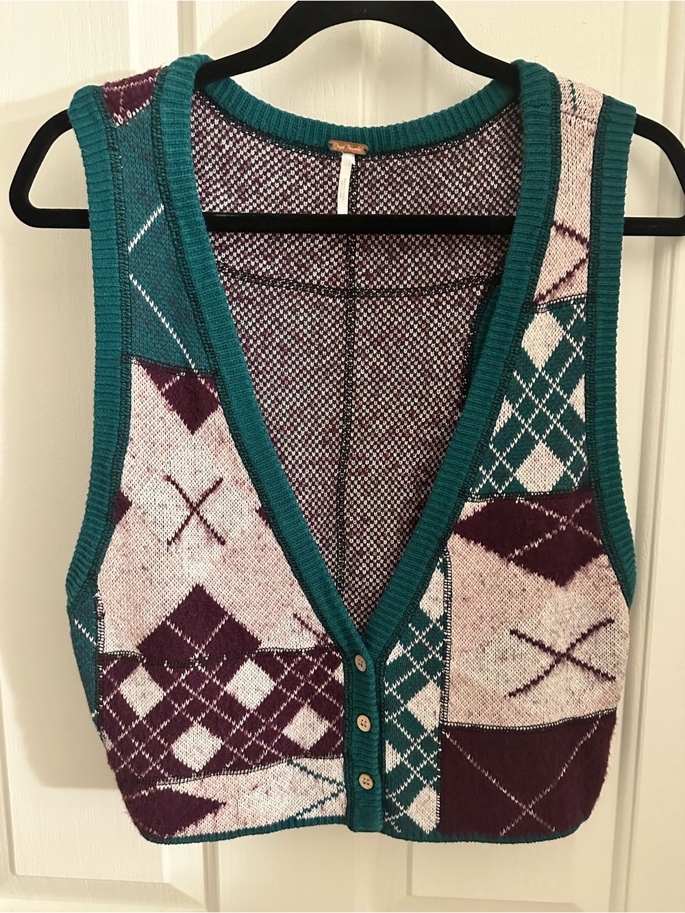 Free People Knit Button Front Vest